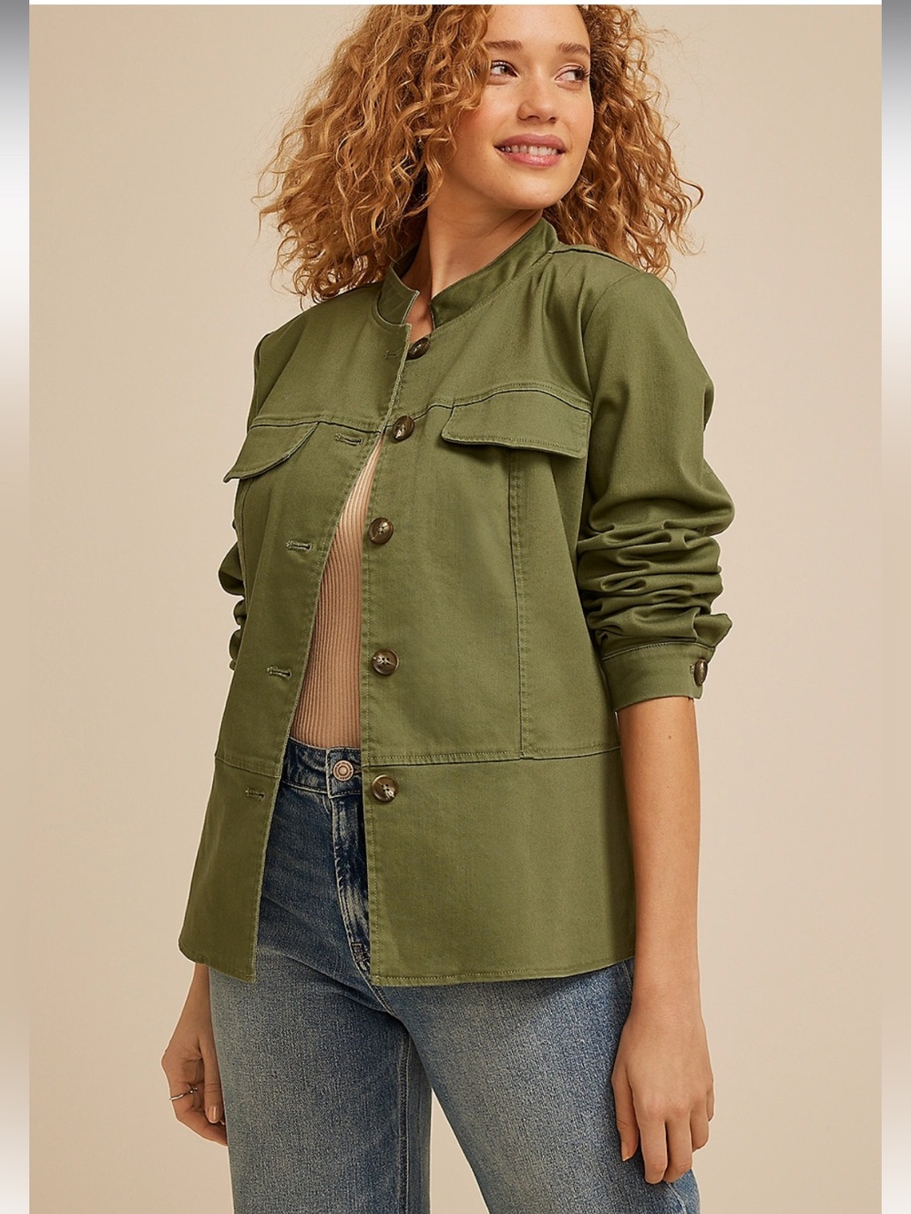 🆕 NWT Maurices Military Twill Jacket